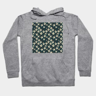 Gray & White Floral Design Hoodie